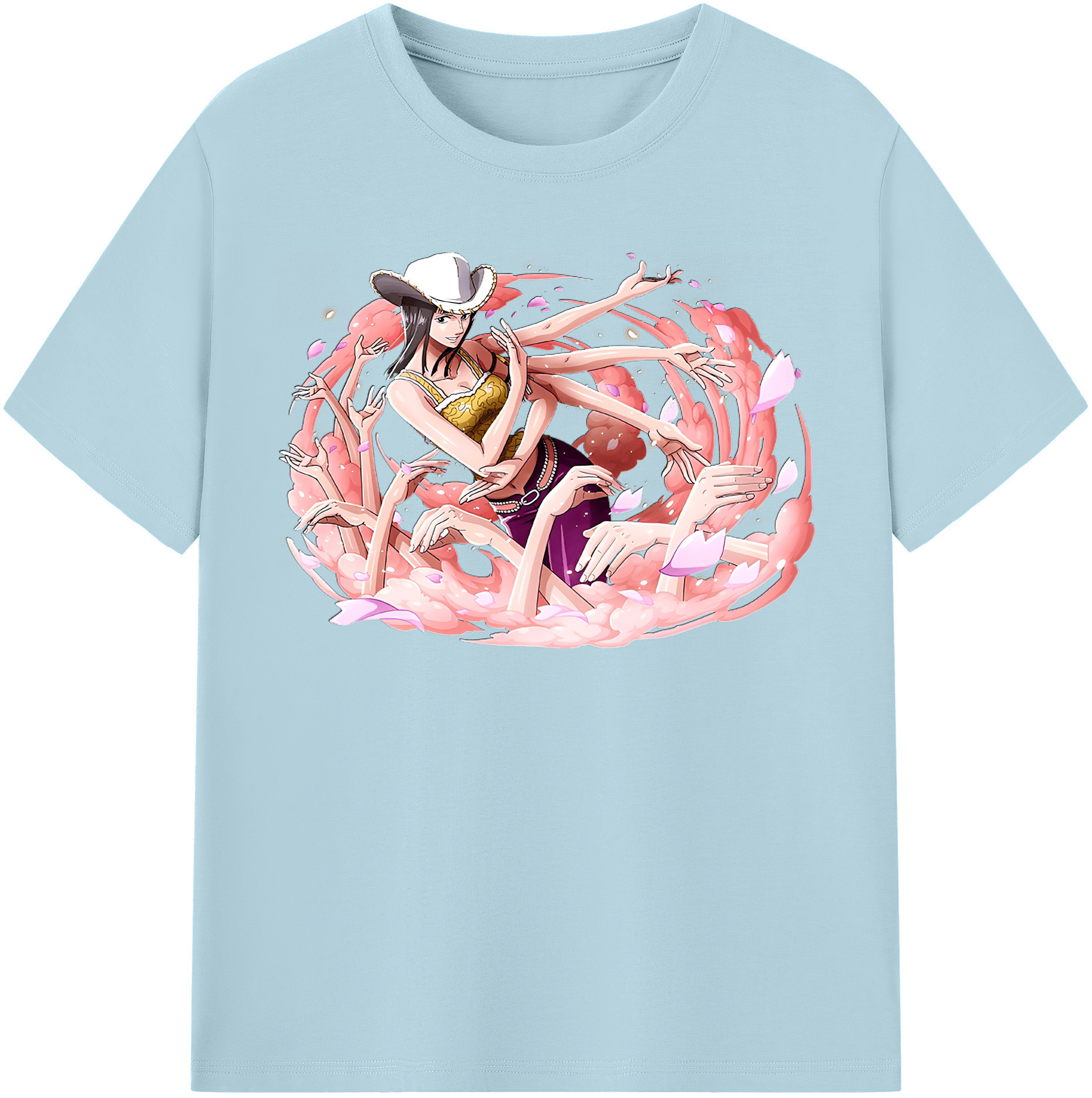 ワンピース ニコ・ロビン ONE PIECE Nico Robin 綿100％半袖Tシャツ（フロントプリント）